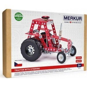 Stavebnice MERKUR 057 Traktor s řízením 208ks v krabici 26x18x5,5cm