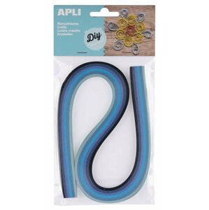 APLI quilling papírové proužky - mix modrých barev 120 ks