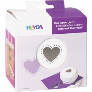 HEYDA ozdobná děrovačka flexi - srdce 1,5 cm