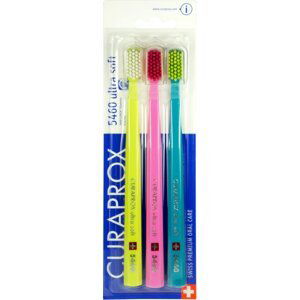Curaprox CS 5460 Ultra Soft 3 ks Barva: Žlutá, růžová, modrozelená