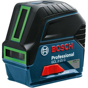 BOSCH GCL 2-15 G zelený křížový laser s kufrem