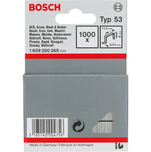 BOSCH spony typ 53 - šířka 11,4 mm, délka 8 mm, 1000 ks