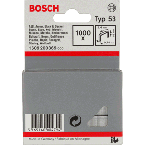 BOSCH spony typ 53 - šířka 11,4 mm, délka 18 mm, 1000 ks