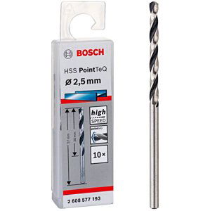 BOSCH HSS PointTeQ spirálový vrták 2.5mm (10 ks)