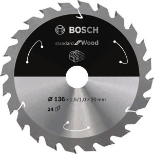 BOSCH 136x20mm pilový kotouč na dřevo Standard for Wood (24 zubů)