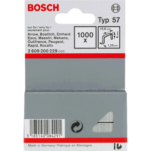 BOSCH spony typ 57 - šířka 10,6, délka 6 mm, balení 1000 ks