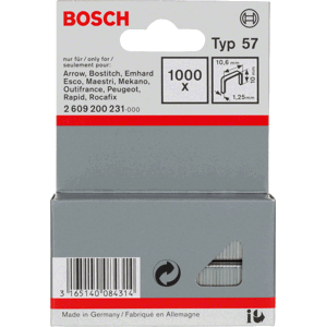 BOSCH spony typ 57 - šířka 10,6 mm, délka 10 mm, balení 1000 ks