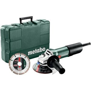 METABO W 850-125 Set 850W/125mm úhlová bruska s kufrem + řezný DIA kotouč