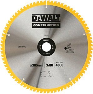 DeWALT 305x30mm pilový kotouč ATB 7°  (80 zubů)