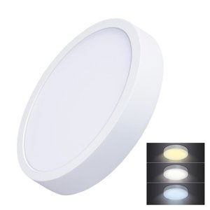 SOLIGHT WD174 LED mini panel CCT, přisazený, 24W, 1800lm, 3000K, 4000K, 6000K, kulatý