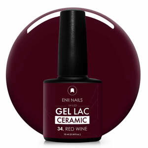 Gel lak Ceramic 34 Red Wine - gelový lak bez HEMA, 10 ml