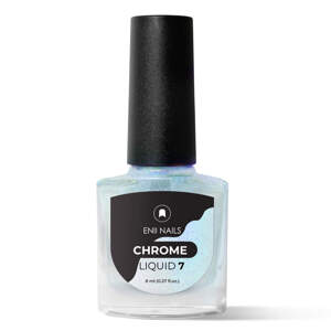 Chrome liquid 7 - Tekutý chromový prášek, světlý modrý aurora lesk 8 ml