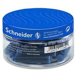 Schneider - inkoustové bombičky - modré, 30 ks