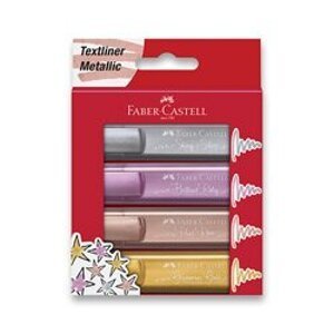 Faber-Castell Textliner 46 Metallic - zvýrazňovač - sada 4 ks