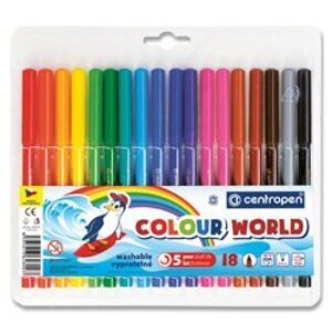 Centropen 7550/18 Colour World - fixy - 18 barev