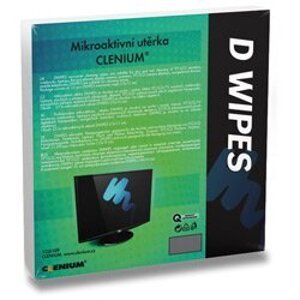 Clenium D-Wipes - mikroaktivní utěrky na monitory - 15 × 17 cm, 25 + 3 ks