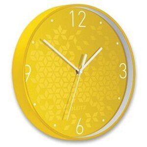 Leitz Wow - nástěnné hodiny - žluté