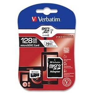 Verbatim micro SDXC - paměťová karta - micro SDXC 128 GB + adaptér