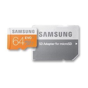 Samsung - Micro SDXC 64GB EVO Plus + SD adaptér -  paměťová karta - 64 GB