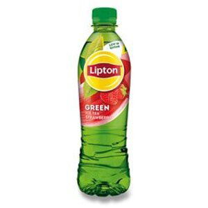 Lipton - ledový čaj - Zelený čaj, jahoda, 0,5 l