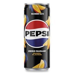 Pepsi Zero Sugar Mango - kolový nápoj - plech, 0,33 l