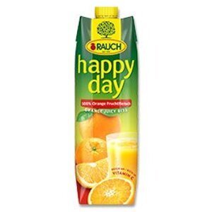 Rauch Happy Day - Pomeranč s dužinou 100%, 1 l