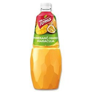 Toma - ovocný džus - Pomeranč, maracuja a mango, 1 l