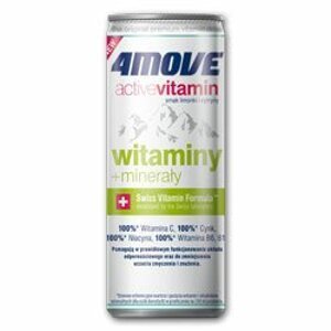 4Move Active Vitamin Minerals - sycený nápoj - plech, 250 ml