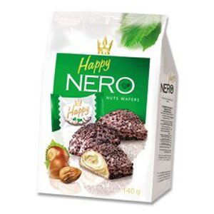 Happy Nero - oplatky s náplní - oříškové, 140 g