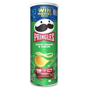 Pringles - slané snacky - Smetana a cibule, 165 g