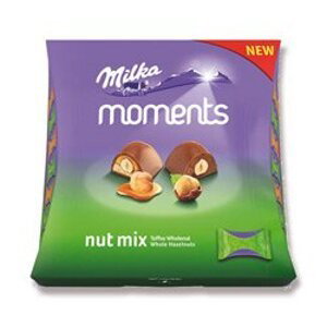 Milka Moments Mini - čokoládové pralinky - oříškový mix, 169 g