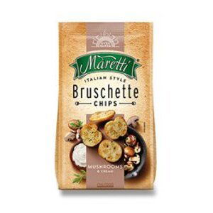 Maretti Bruschette Chips - pečené krekry - houby a smetana, 70 g