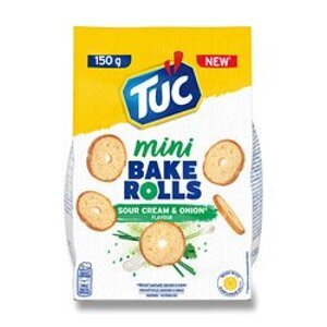 Tuc mini Bake Rolls - slané krekry - smetana a cibule, 150 g