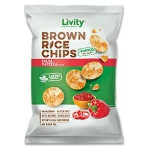 Livity - rýžové chipsy - papriková salsa, 60 g