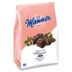 Manner - čokoládové oplatky s lískooříškovou náplní, 400 g