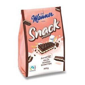 Manner Snack minis - křupavé oplatky s náplní - kakaové, 300 g