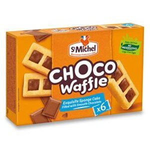 St Michel Choco Waffle - měkké pečivo s mléčnou čokoládou - 180 g