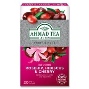 Ahmad Tea -  bylinný čaj - šípek, ibišek a třešeň