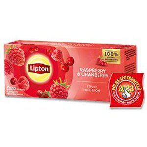 Lipton Fruit Infusion - ovocný čaj - maliny a brusinka