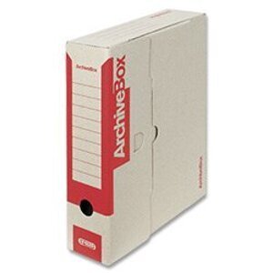 EMBA Archiv box Colour - archivační box - 75 mm, červený