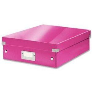Leitz Click & Store - organizační krabice - 280 × 100 × 370 mm, růžová