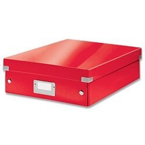 Leitz Click & Store - organizační krabice - 280 × 100 × 370 mm, červená