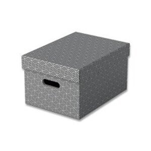Esselte - úložný box - 265 x 365 x 205 mm, šedý, 3 ks