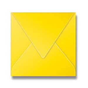 Clairefontaine - obálka - 165 × 165 mm, olizová, 20 ks, tmavě žlutá