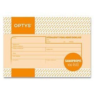 Optys - výdajový pokladní doklad - samopropisný